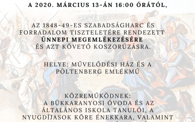 Március 15.-ei megemlékezés