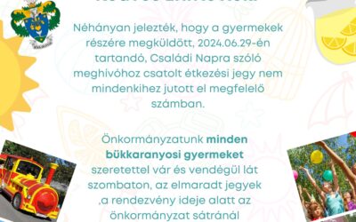 Családi Nap – Étkezési jegyek